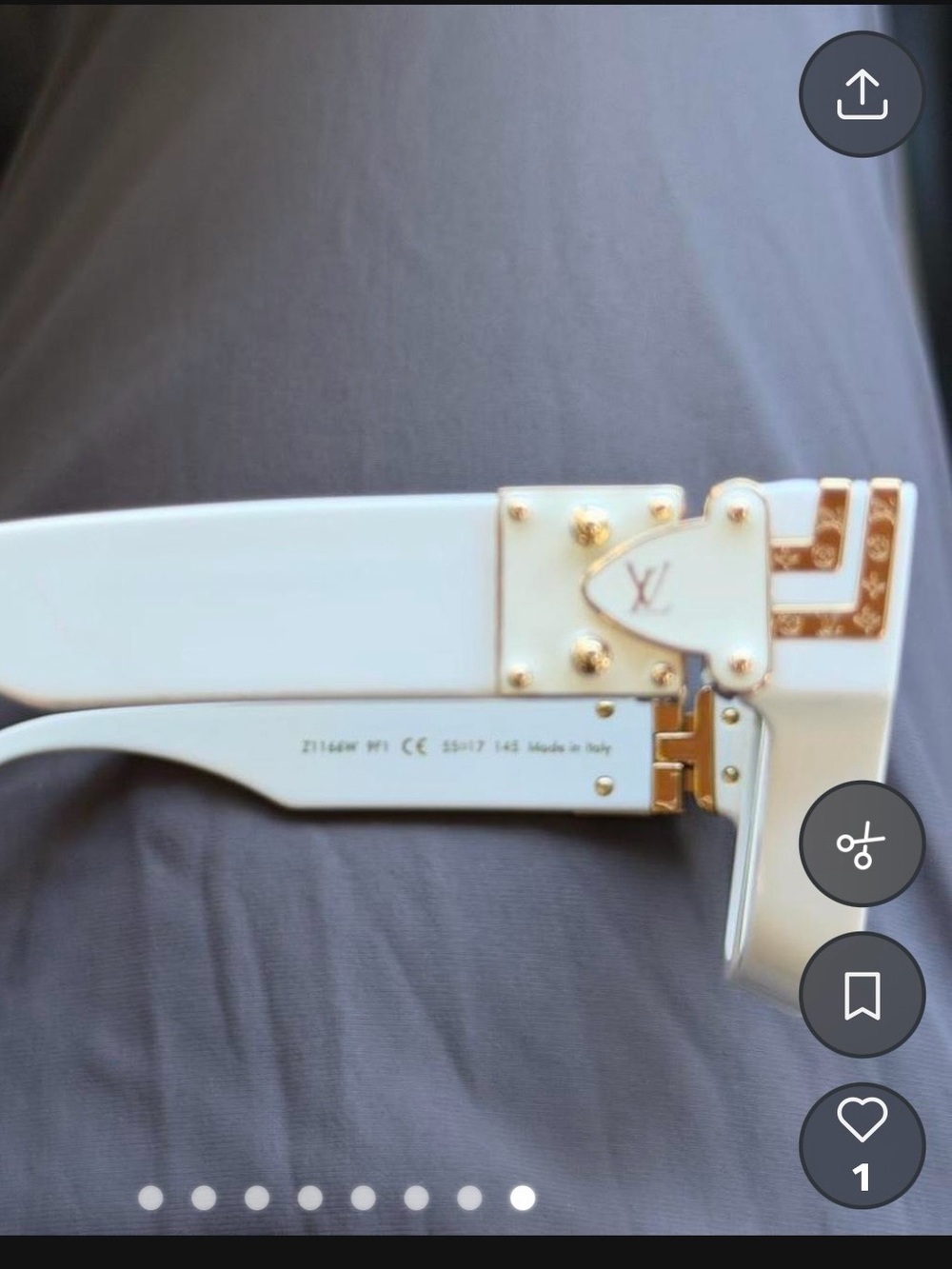 Louis Vuitton Fashion White Sunglasses - Picture 8 of 10
